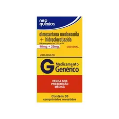 OLMESARTANA MEDOXOMILA 40MG + HIDROCLOROTIAZIDA 25MG C/30 COMPRIMIDOS NEO QUÍMICA
