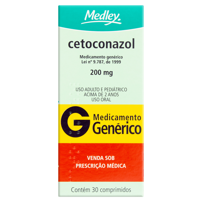 CETOCONAZOL 200MG C/30 COMPRIMIDOS MEDLEY - MEDLEY INDUSTRIA FAR