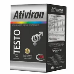 COMPLEMENTO ALIMENTAR TESTO COM 30 CÁPSULAS ATIVIRON